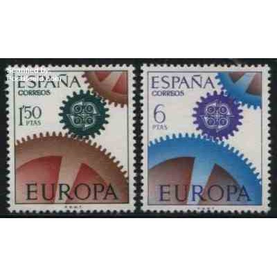 2 عدد تمبر مشترک اروپا - Europa Cept - اسپانیا 1967