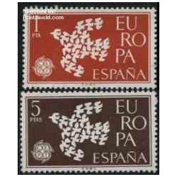2 عدد تمبر مشترک اروپا - Europa Cept - اسپانیا 1961