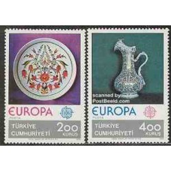 2 عدد تمبر مشترک اروپا - Europa Cept - ترکیه 1976