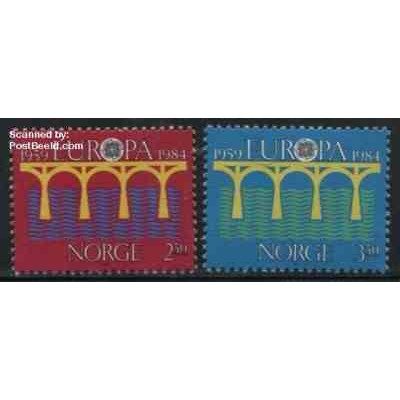 2 عدد تمبر مشترک اروپا - Europa Cept - نروژ 1984