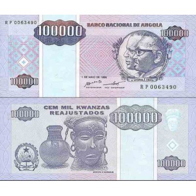اسکناس 100000 کوانزاس - آنگولا 1995
