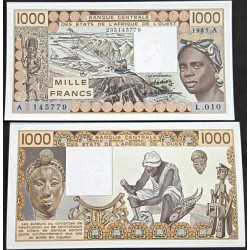 اسکناس 1000 فرانک سری A - آفریقای غربی 1985 - ساحل عاج 1985 سفارشی