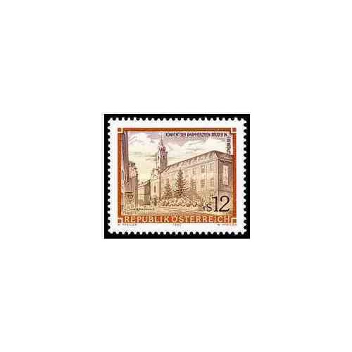 1عدد تمبر سری پستی - صومعه برادران خیریه  -اتریش 1992