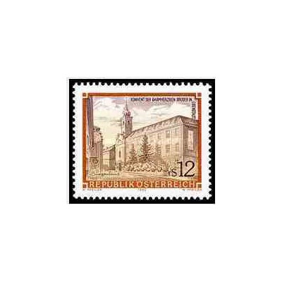 1عدد تمبر سری پستی - صومعه برادران خیریه  -اتریش 1992