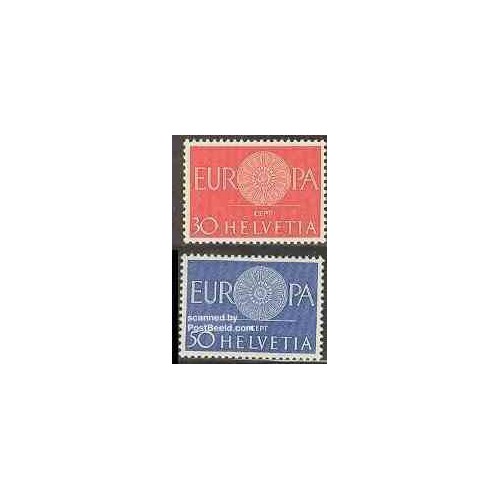 2 عدد تمبر مشترک اروپا - Europa Cept - سوئیس 1960