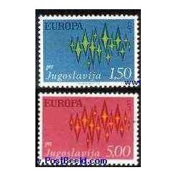 2 عدد تمبر مشترک اروپا - Europa Cept - یوگوسلاوی 1972