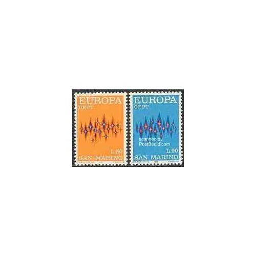 2 عدد تمبر مشترک اروپا - Europa Cept - سان مارینو 1972 2 عدد تمبر مشترک اروپا - Europa Cept - سان مارینو 1972