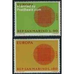 2 عدد تمبر مشترک اروپا - Europa Cept - سان مارینو 1970