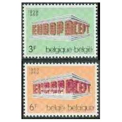 2 عدد تمبر مشترک اروپا - Europa Cept - بلژیک 1969