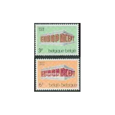 2 عدد تمبر مشترک اروپا - Europa Cept - بلژیک 1969