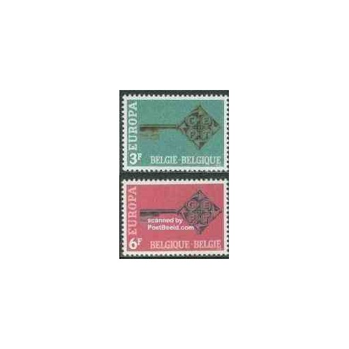 2 عدد تمبر مشترک اروپا - Europa Cept - بلژیک 1968 2 عدد تمبر مشترک اروپا - Europa Cept - بلژیک 1968