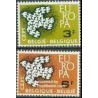 2 عدد تمبر مشترک اروپا - Europa Cept - بلژیک 1961