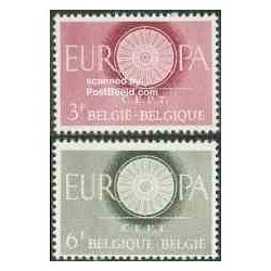 2 عدد تمبر مشترک اروپا - Europa Cept - بلژیک 1960