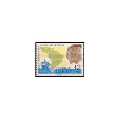 1 عدد تمبر بازدید پادشاه خوان کارلوس و ملکه سوفیا از آمریکا - اسپانیا 1976 1 عدد تمبر بازدید پادشاه خوان کارلوس و ملکه سوفیا از آمریکا - اسپانیا 1976