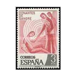 1 عدد تمبر اهدای خون - اسپانیا 1976     