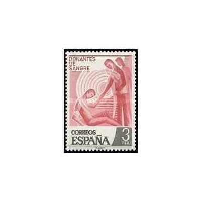 1 عدد تمبر اهدای خون - اسپانیا 1976     