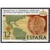 1 عدد تمبر بازدید پادشاه خوان کارلوس و ملکه سوفیا از آمریکا - اسپانیا 1976     
