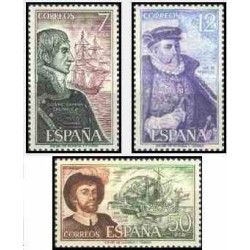 3 عدد تمبر کاشفان و سیاحان - اسپانیا 1976