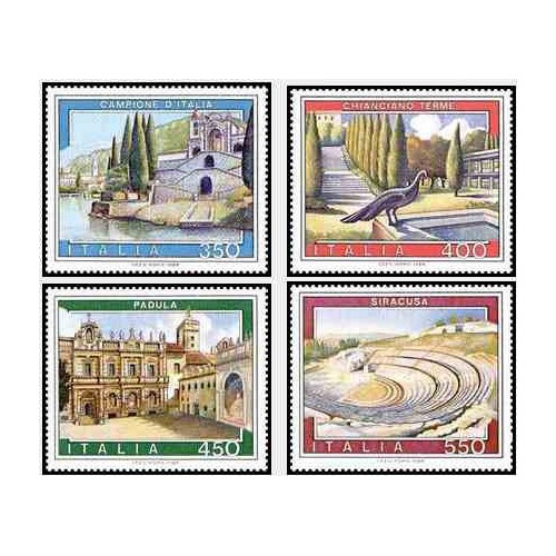4 عدد تمبر تبلیغات گردشگری - تابلو نقاشی - ایتالیا 1984