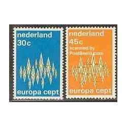 2 عدد تمبر مشترک اروپا - Europa Cept - هلند 1972