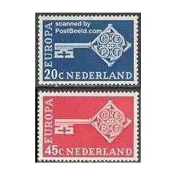 2 عدد تمبر مشترک اروپا - Europa Cept - هلند 1968