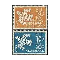 2 عدد تمبر مشترک اروپا - Europa Cept - هلند 1961