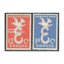 2 عدد تمبر مشترک اروپا - Europa Cept - هلند 1958