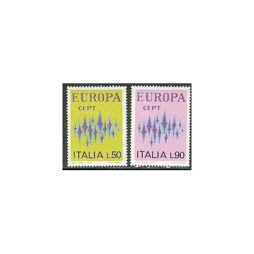 2 عدد تمبر مشترک اروپا - Europa Cept - ایتالیا 1972