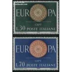 2 عدد تمبر مشترک اروپا - Europa Cept - ایتالیا 1960