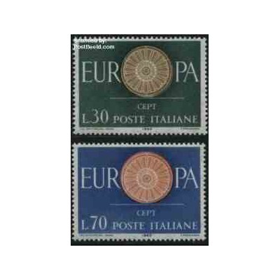 2 عدد تمبر مشترک اروپا - Europa Cept - ایتالیا 1960