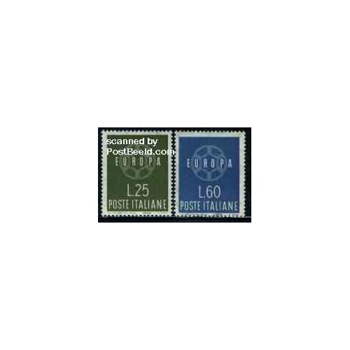 2 عدد تمبر مشترک اروپا - Europa Cept - ایتالیا 1959