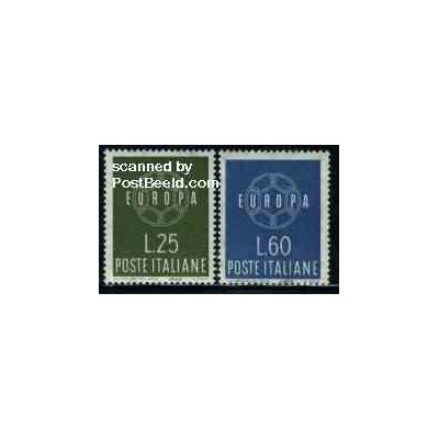 2 عدد تمبر مشترک اروپا - Europa Cept - ایتالیا 1959