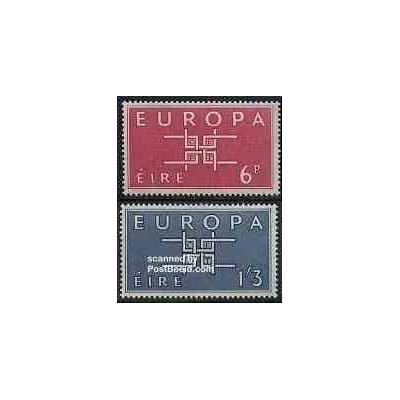 2 عدد تمبر مشترک اروپا - Europa Cept - ایرلند 1963