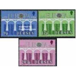 3 عدد تمبر مشترک اروپا - Europa Cept - جرسی 1984