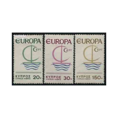 3 عدد تمبر مشترک اروپا - Europa Cept - قبرس 1966