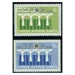 2 عدد تمبر مشترک اروپا - Europa Cept - قبرس 1984