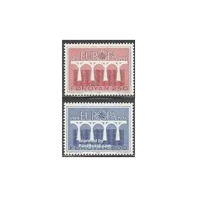 2 عدد تمبر مشترک اروپا - Europa Cept- جزایر فارو 1984