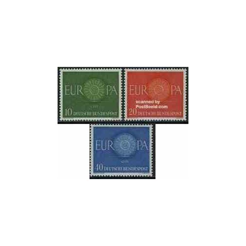 3 عدد تمبر مشترک اروپا - Europa Cept - جمهوری فدرال آلمان 1960