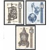 3 عدد تمبر ساعتهای قدیمی- اتریش 1970     