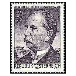 1 عدد تمبر 60مین سال مرگ جوزف شافل- ناجی جنگلهای وین - اتریش 1970