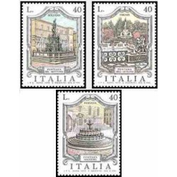 3 عدد تمبر آب نماها - ایتالیا 1974