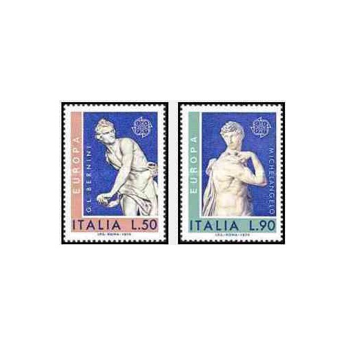 2 عدد تمبر مشترک اروپا - Europa Cept - ایتالیا 1974
