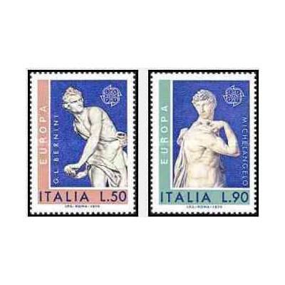 2 عدد تمبر مشترک اروپا - Europa Cept - ایتالیا 1974