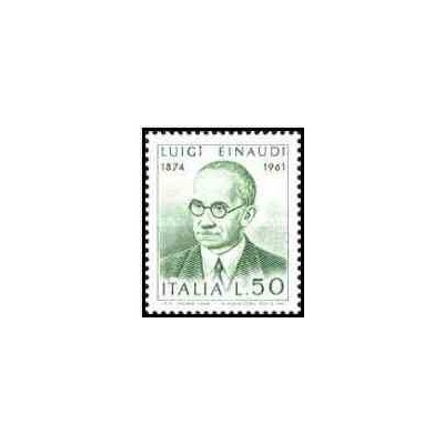 1 عدد تمبر صدمین سالگرد تولد لوئیجی ایناودی - اقتصاددان و سیاستمدار - ایتالیا 1974