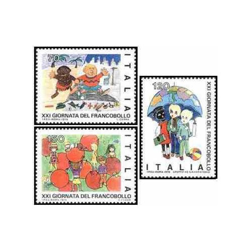 3 عدد تمبر روز تمبر - ایتالیا 1979      