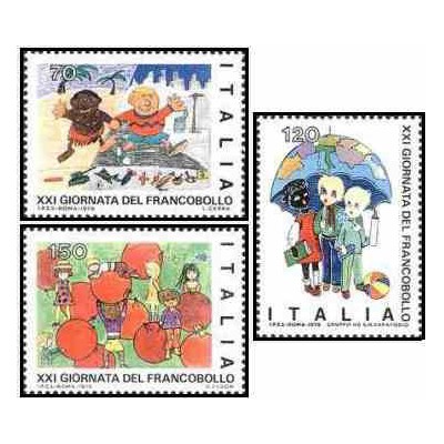 3 عدد تمبر روز تمبر - ایتالیا 1979      