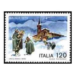 1 عدد تمبر کریسمس - ایتالیا 1979      
