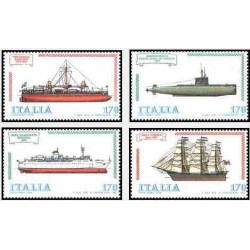 4 عدد تمبر کشتی ها - ایتالیا 1979