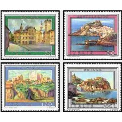 4 عدد تمبر تابلو نقاشی تبلیغات گردشگری - ایتالیا 1979