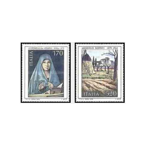 2 عدد تمبر تابلو نقاشی هنر ایتالیا  - ایتالیا 1979